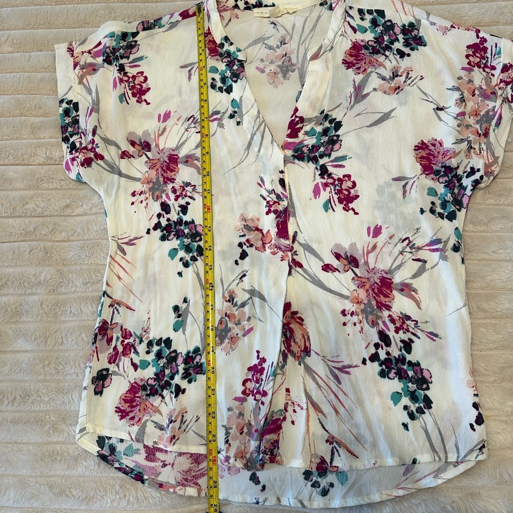 Lovestitch Floral Blouse - Cream and Purple - Picture 6 of 6